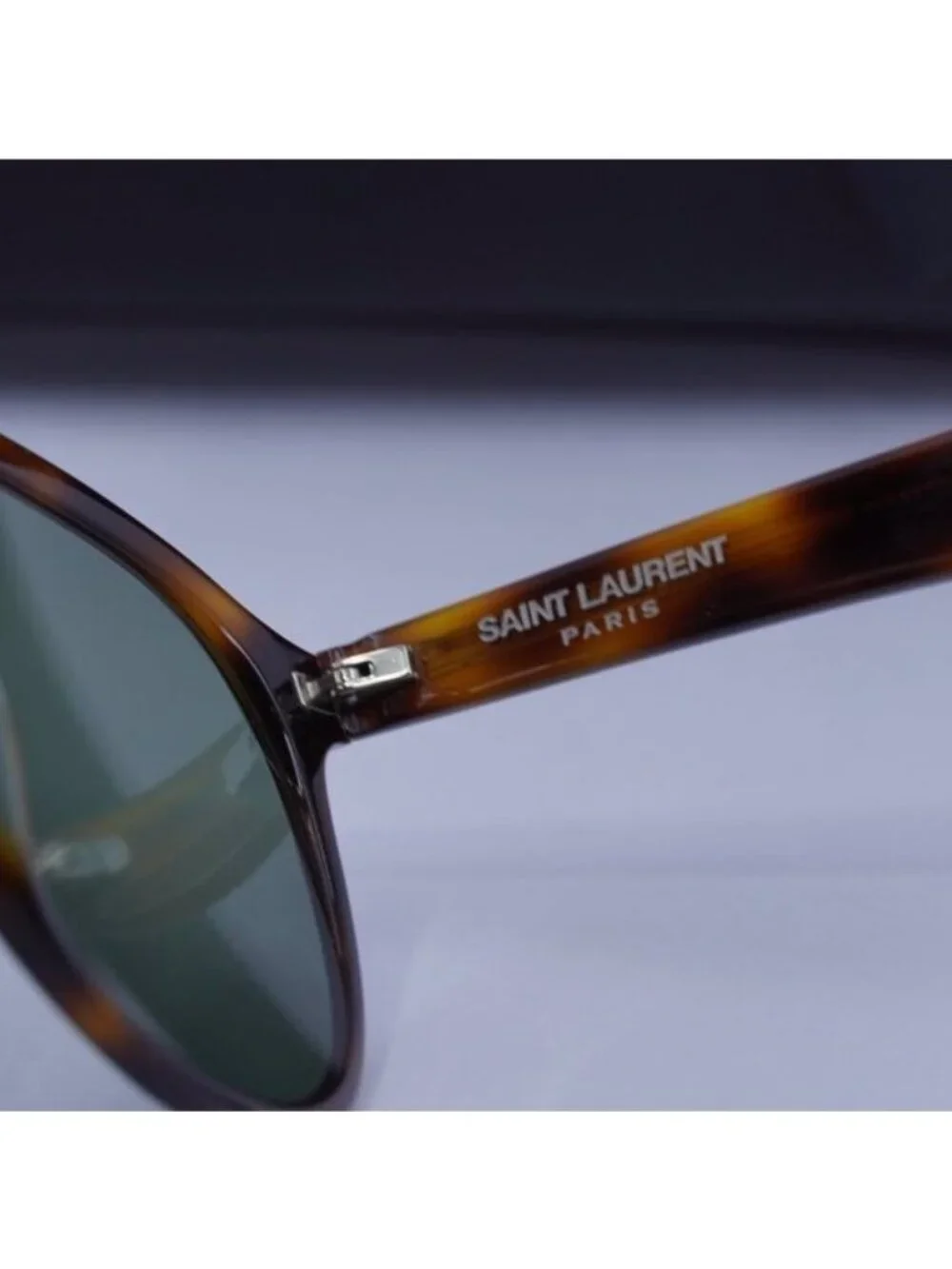 Saint Laurent SL432 SLIM 002 Aviator Sunglasses - Havana/Green